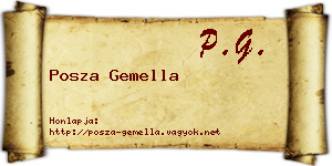 Posza Gemella névjegykártya